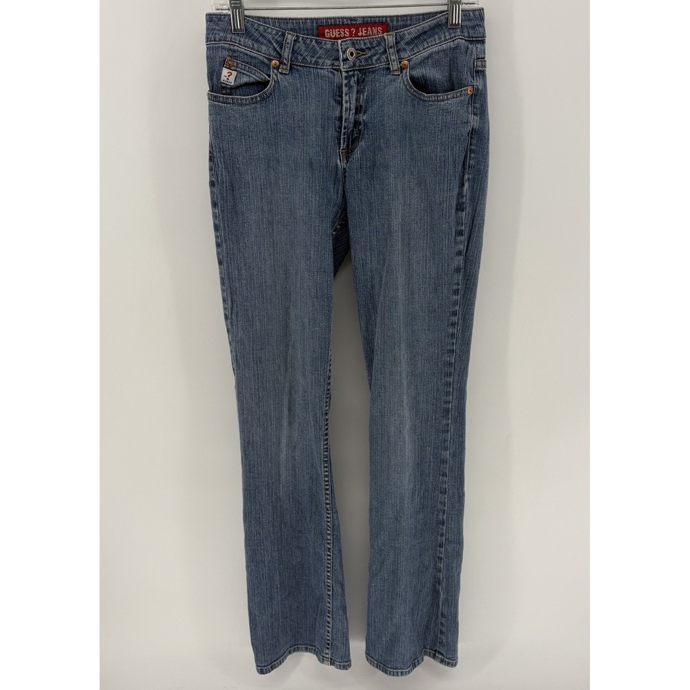 Guess Jeans Vintage Womens 29X33 Y2K Low Rise Bootcut Flare Stretch‎ Light Wash
